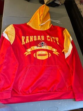 Kansas City Red & Yellow men Football Hoodie